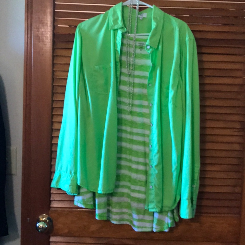 Crown and Ivy 3/4 T and long sleeve shirt.